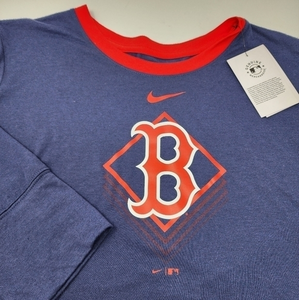 Nike Boston Red Sox Women's Blue Red Long Sleeve Shirt‎ XL New